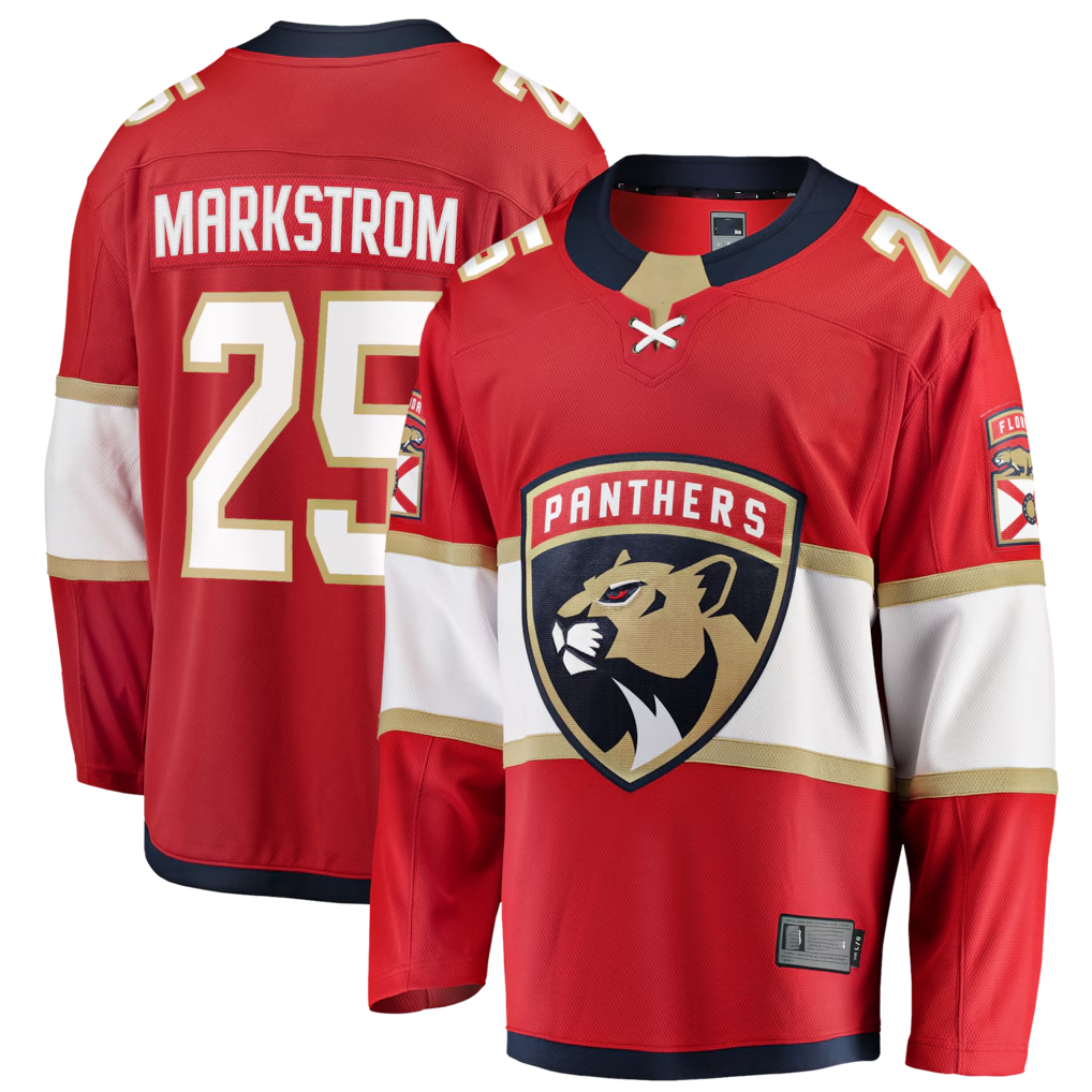 Tocy F.Panthers #29 Jacob Markstrom Red Home Breakaway Jerseys