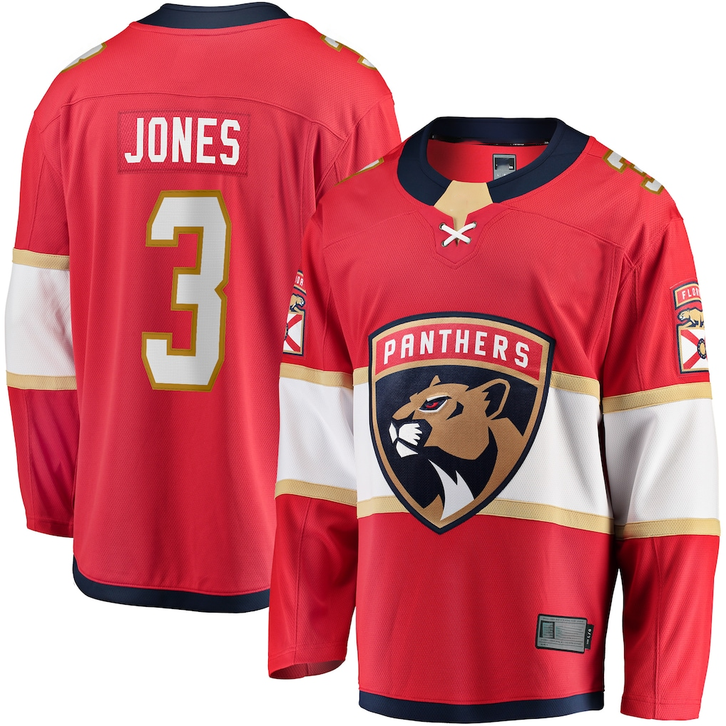 Tocy F.Panthers #3 Seth Jones Red Home Breakaway Jerseys
