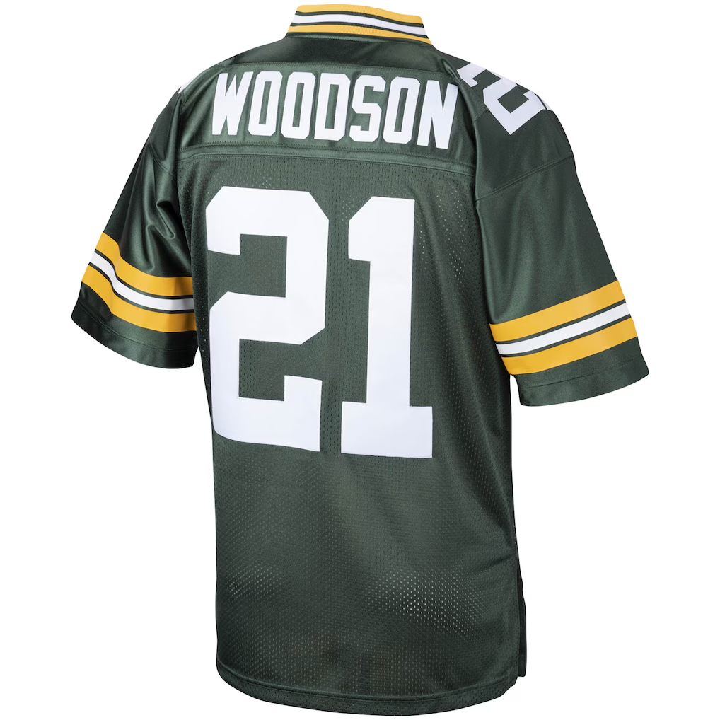 tocy GB.Packers 2010 #21 Charles Woodson Mitchell & Ness Green Authentic Throwback Retired Player Jersey Stitched Puhic