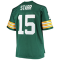 tocy GB.Packers #15 Bart Starr Mitchell & Ness Green Big & Tall 1968 Retired Player Replica Stitched Puhic  Jersey