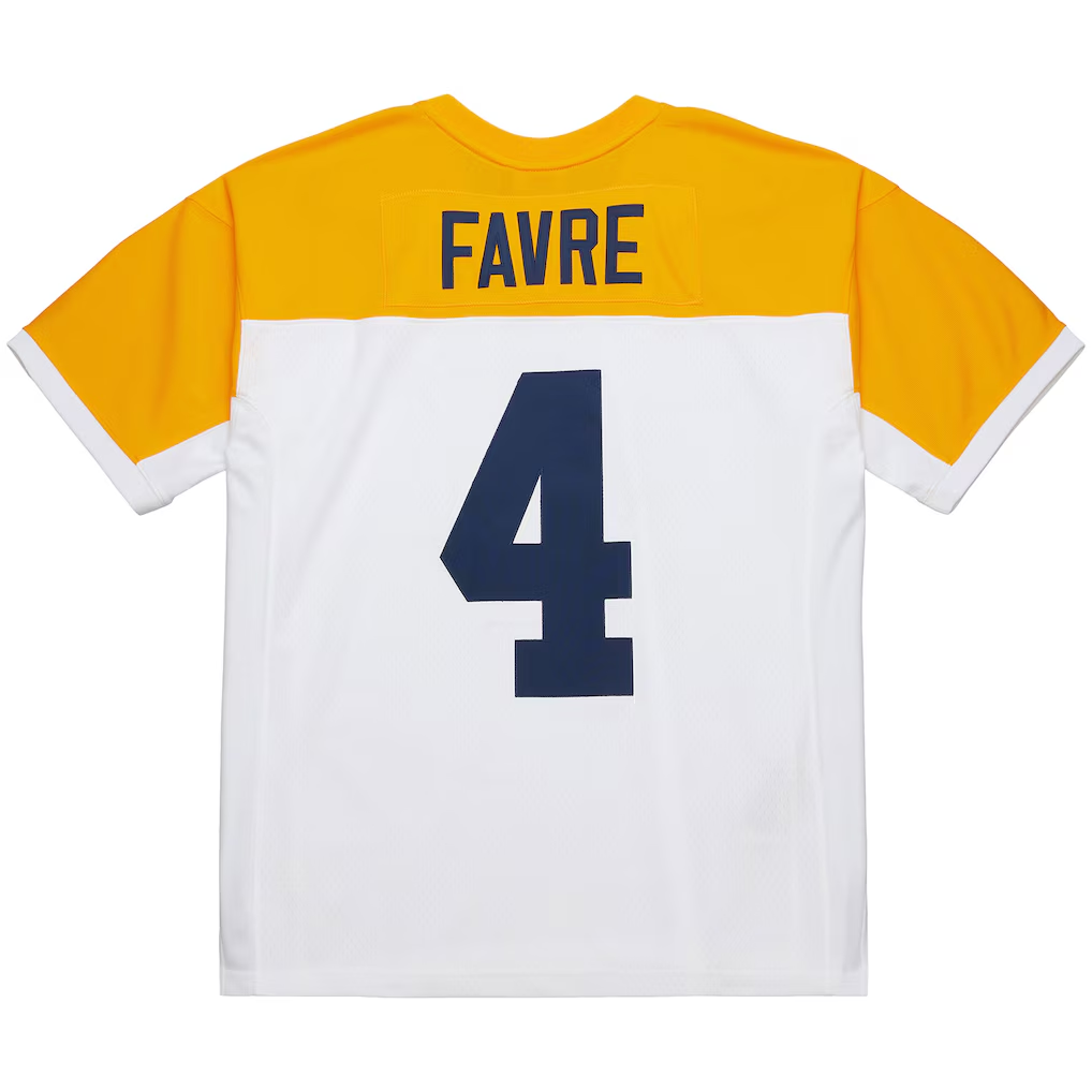 tocy GB.Packers #4 Brett Favre Mitchell & Ness White 1994 Legacy Replica Stitched Puhic Jersey