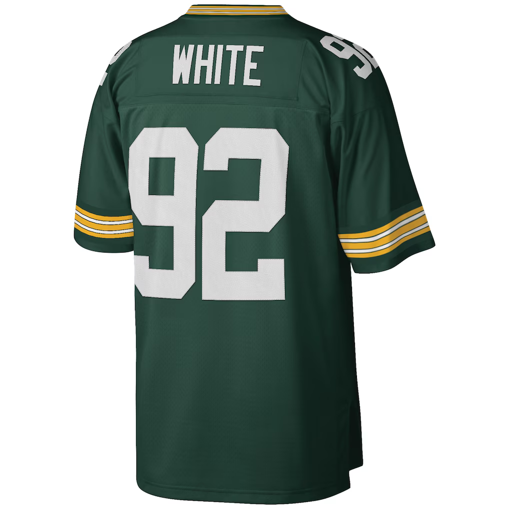 tocy GB.Packers #92 Reggie White Mitchell & Ness Green Big & Tall 1996 Retired Player Replica Stitched Puhic Jersey