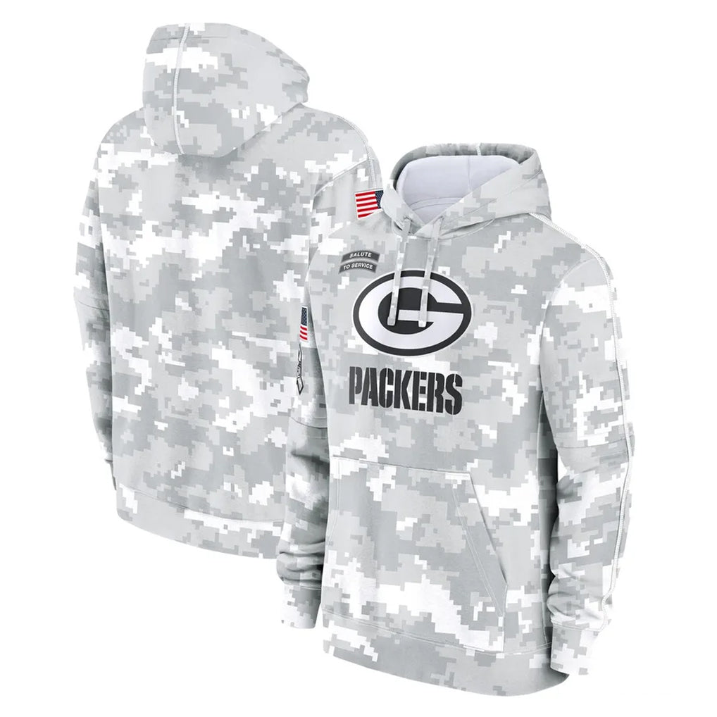 tocy GB.Packers Arctic Camo Salute to Service Hoodies Limited Game Blank Player Stitched Jerseys
