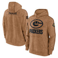 tocy GB.Packers Brown Salute to Service Hoodies Limited Game Blank Player Stitched Jerseys