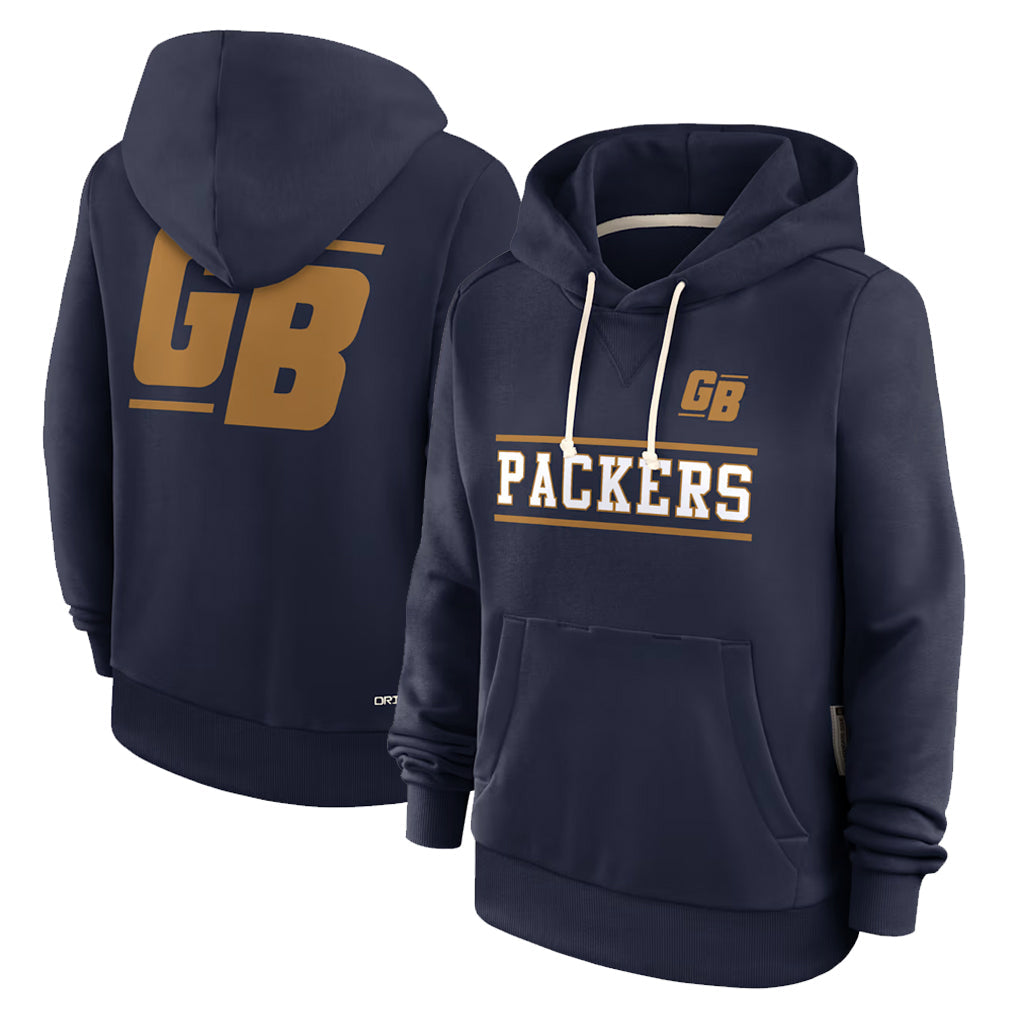 tocy GB.Packers Navy The 1923 Classic Pullover Hoodies Limited Game Blank Player Stitched Jerseys