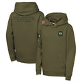 tocy GB.Packers Olive Salute to Service Pullover Hoodies Limited Blank Player Stitched Jerseys