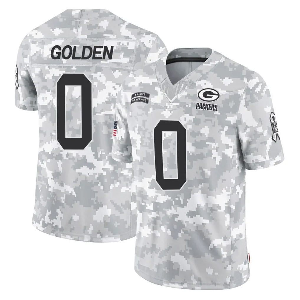tocy GB.Packers #0 Matthew Golden Player Arctic Camo Salute To Service Limited Stitched Jerseys