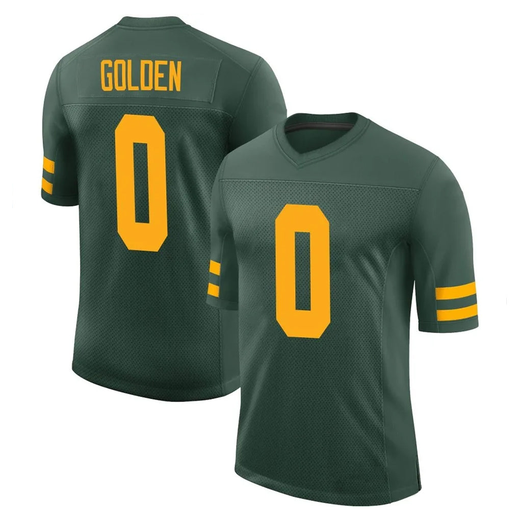 tocy GB.Packers #0 Matthew Golden Player Green Alternate Vapor Home Game Stitched Jerseys