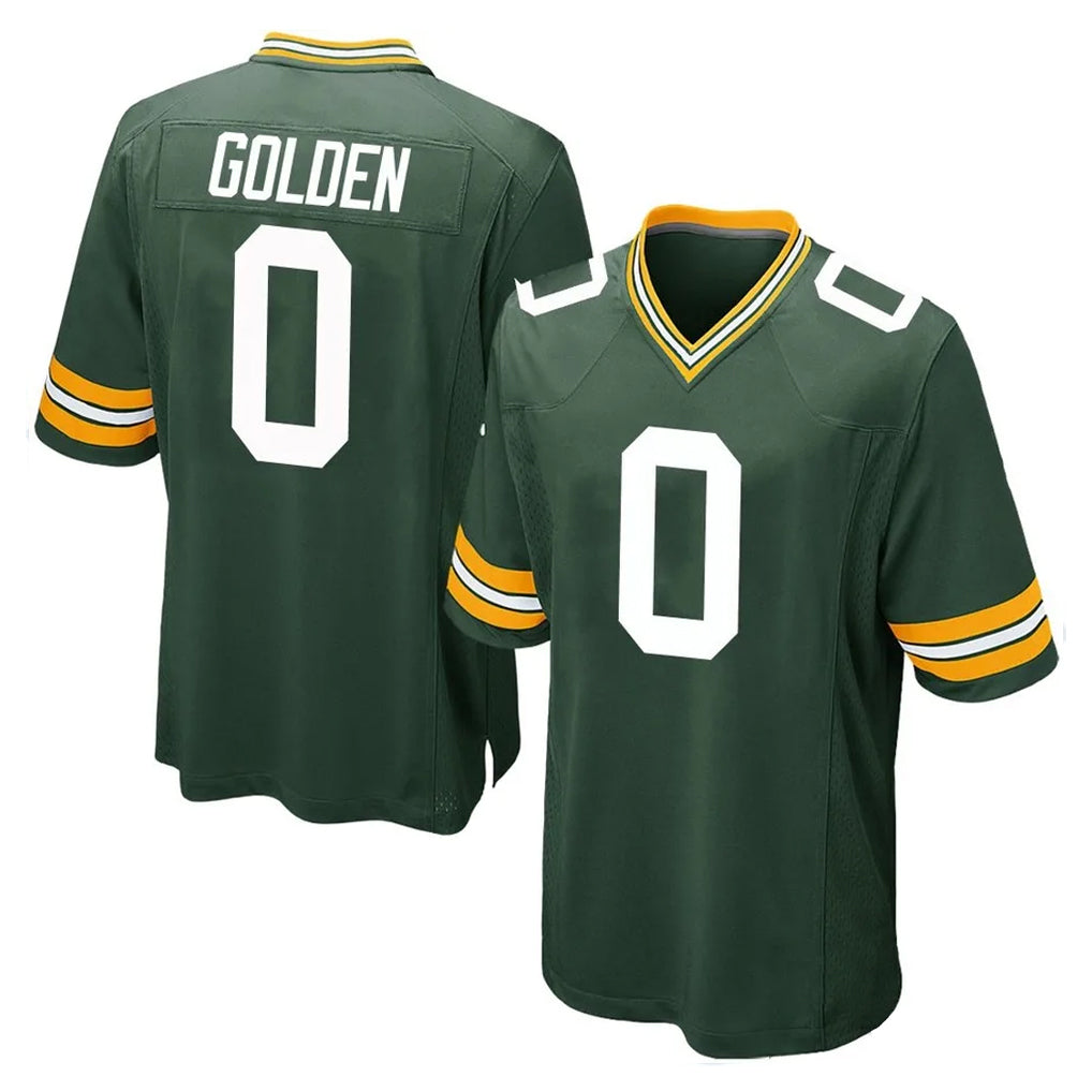 tocy GB.Packers #0 Matthew Golden Player Green Home Game Stitched Jerseys