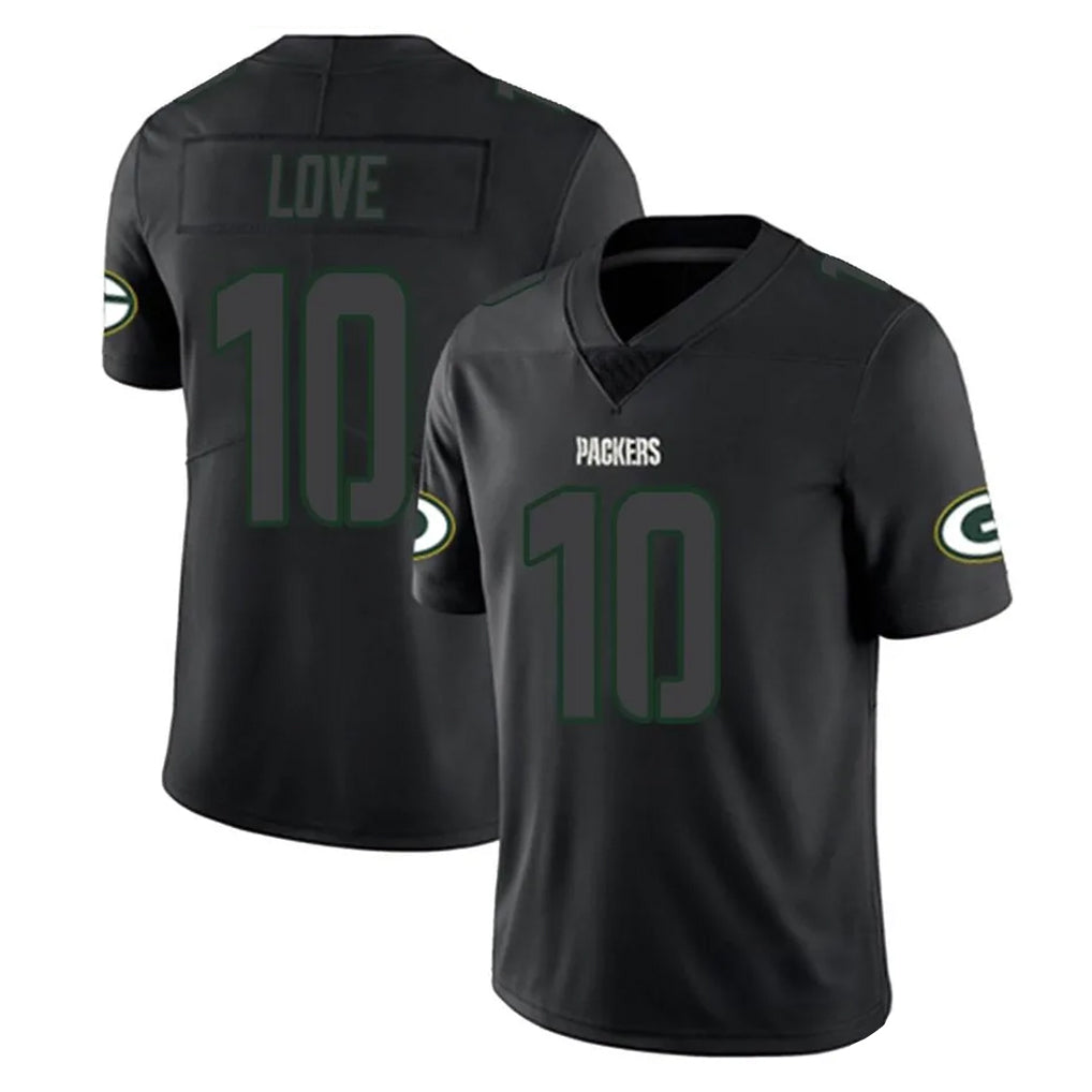 tocy GB.Packers #10 Jordan Love Player Black Impact Limited Home Game Stitched Jerseys