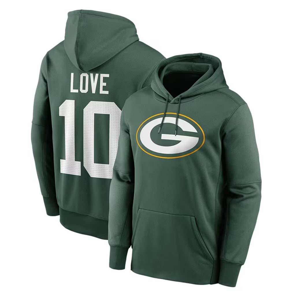 tocy GB.Packers #10 Jordan Love Player Green Pullover Hoodies Limited Stitched Jerseys