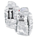 tocy GB.Packers #11 Jayden Reed Player Arctic Camo Salute to Service Hoodies Limited Game Stitched Jerseys