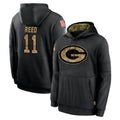 tocy GB.Packers #11 Jayden Reed Player Black Salute to Service Hoodies Limited Game Stitched Jerseys