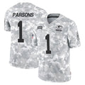 tocy GB.Packers #1 Micah Parsons Player Arctic Camo Salute To Service Limited Stitched Jerseys