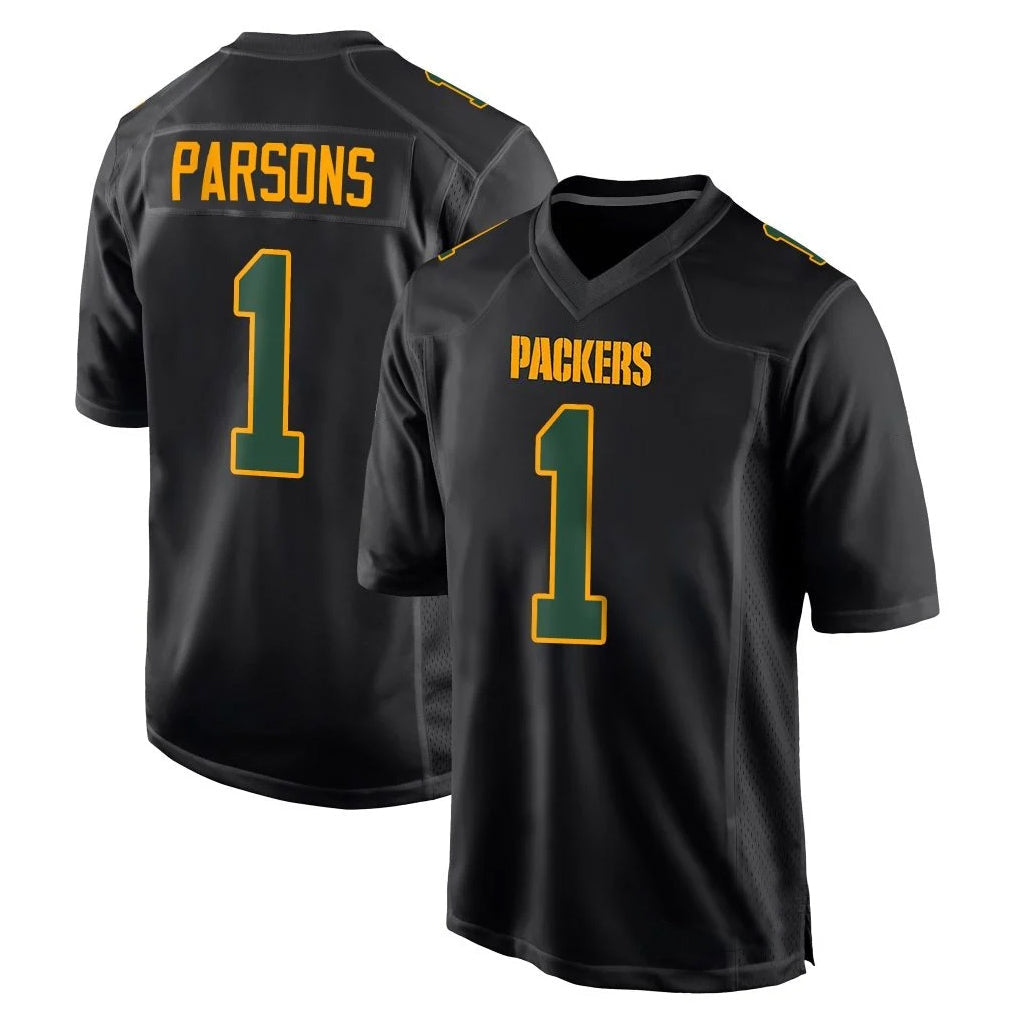 tocy GB.Packers #1 Micah Parsons Player Black Fashion Home Game Stitched Jerseys