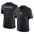 tocy GB.Packers #1 Micah Parsons Player Black Reflective Limited Home Game Stitched Jerseys
