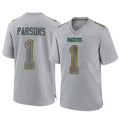 tocy GB.Packers #1 Micah Parsons Player Gray Atmosphere Fashion Home Game Stitched Jerseys