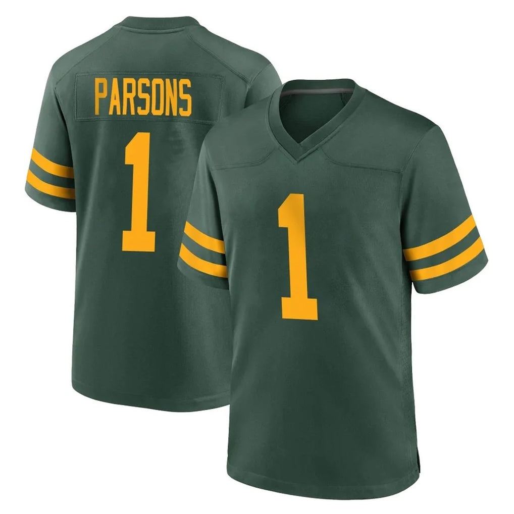tocy GB.Packers #1 Micah Parsons Player Green Alternate Home Game Stitched Jerseys