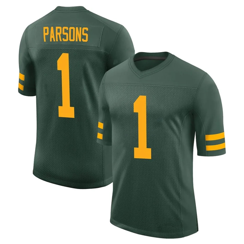 tocy GB.Packers #1 Micah Parsons Player Green Alternate Vapor Home Game Stitched Jerseys