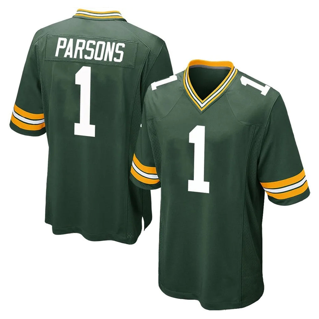 tocy GB.Packers #1 Micah Parsons Player Green Home Game Stitched Jerseys