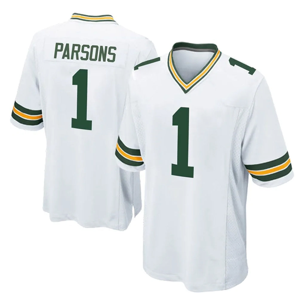 tocy GB.Packers #1 Micah Parsons Player White Home Game Stitched Jerseys