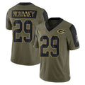 tocy GB.Packers #29 Xavier McKinney Player Olive Salute To Service Limited Game Stitched Jerseys