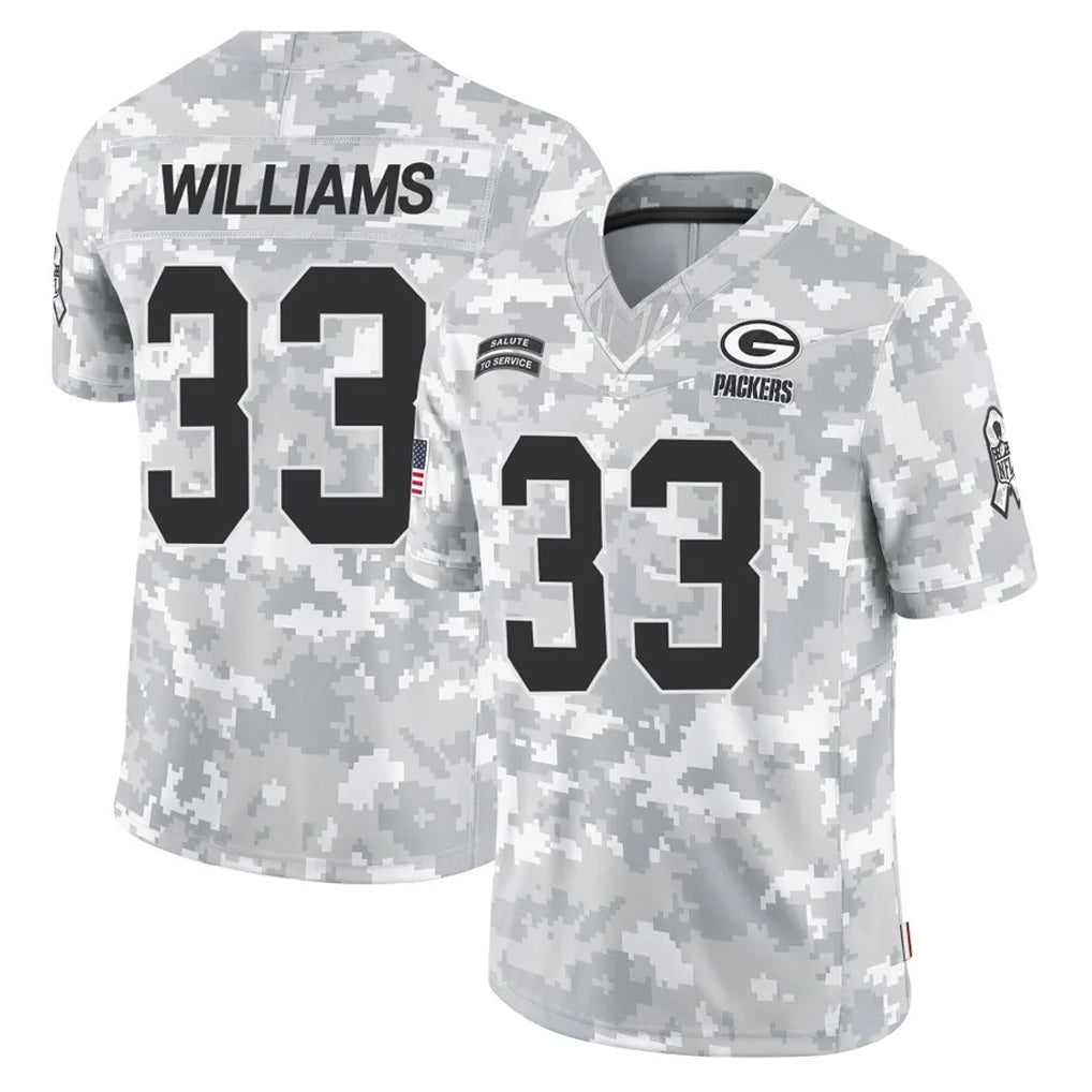 tocy GB.Packers #33 Evan Williams Player Arctic Camo Salute To Service Limited Stitched Jerseys