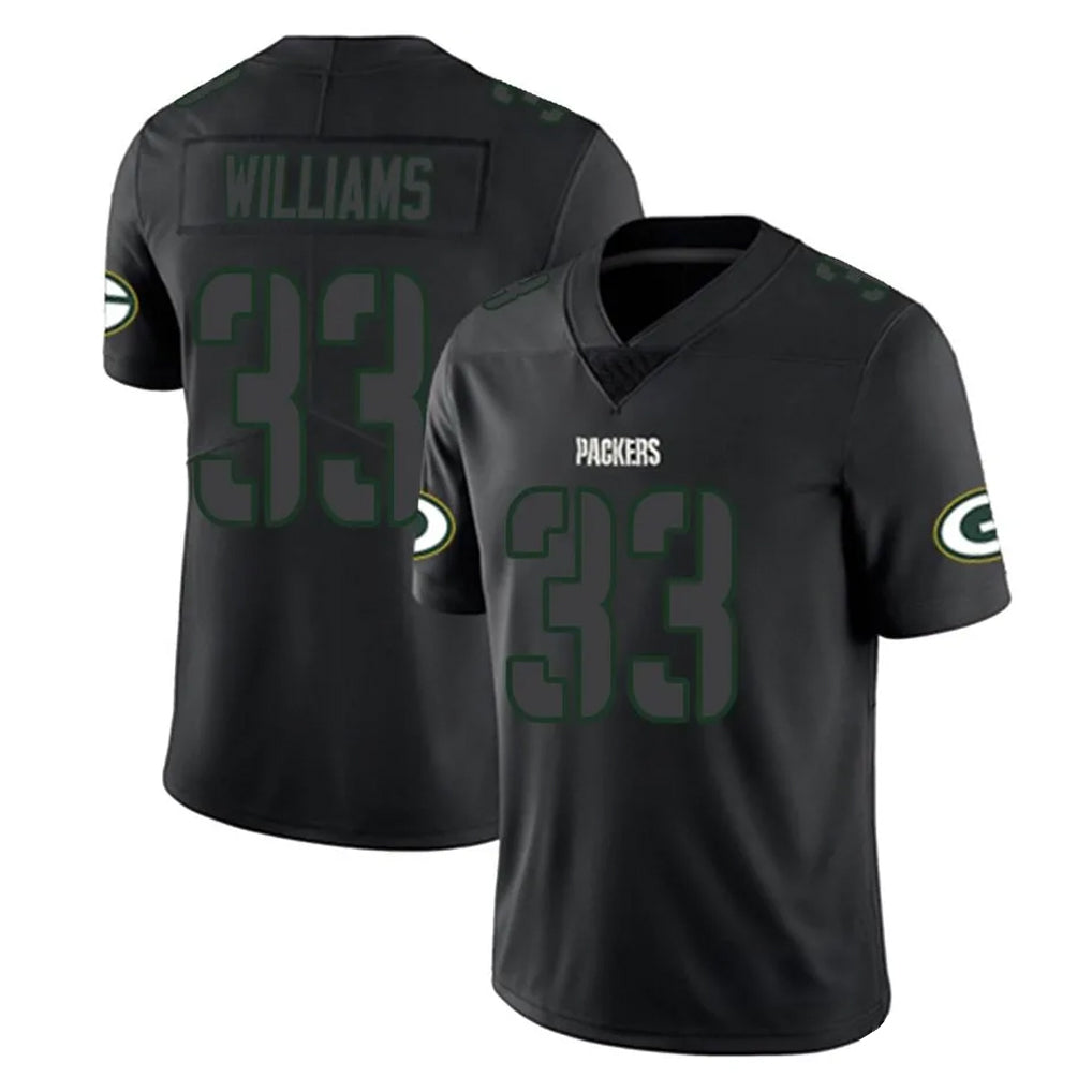 tocy GB.Packers #33 Evan Williams Player Black Impact Limited Home Game Stitched Jerseys