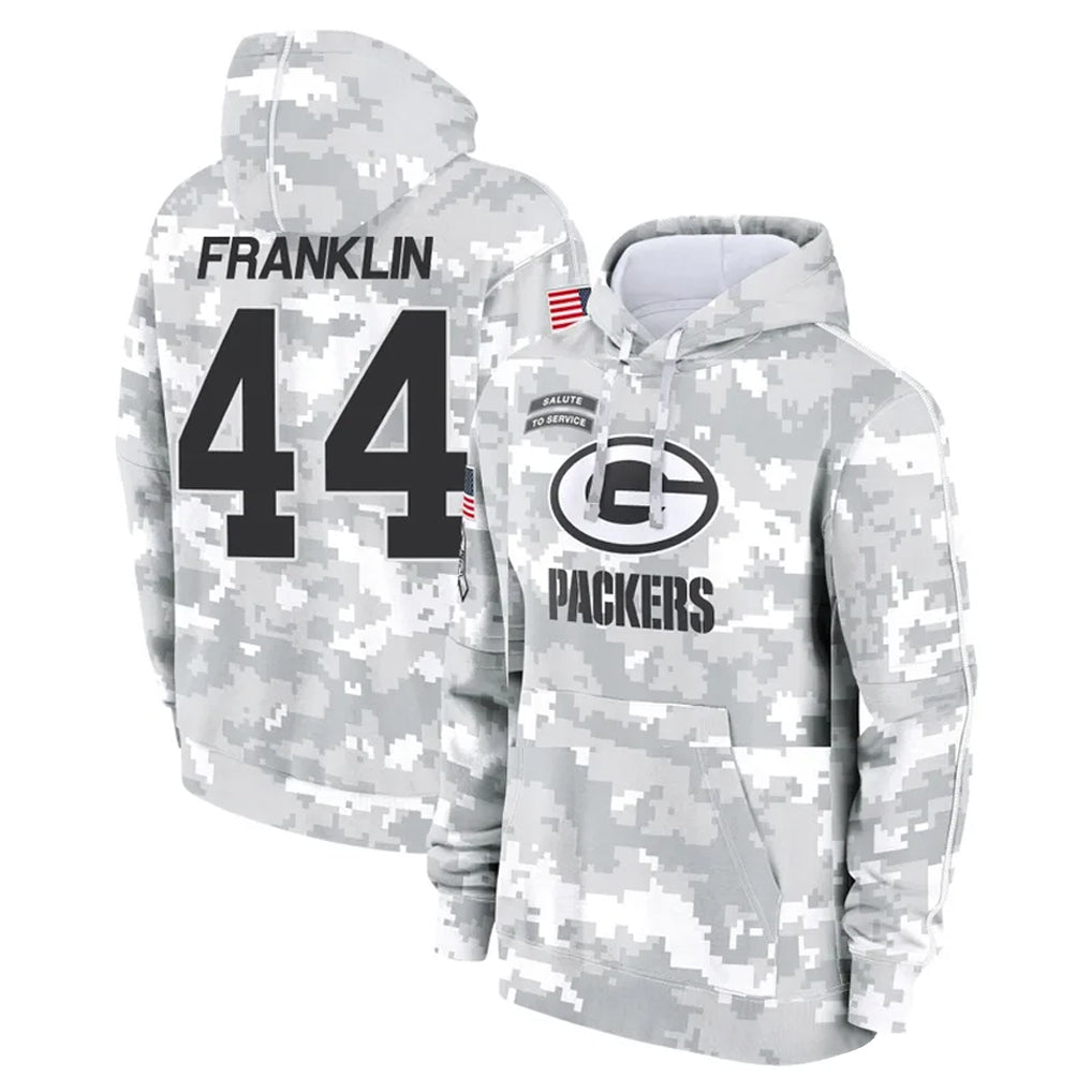 tocy GB.Packers #44 Zaire Franklin Player Arctic Camo Salute to Service Hoodies Limited Game Stitched Jerseys