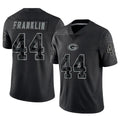 tocy GB.Packers #44 Zaire Franklin Player Black Reflective Limited Home Game Stitched Jerseys