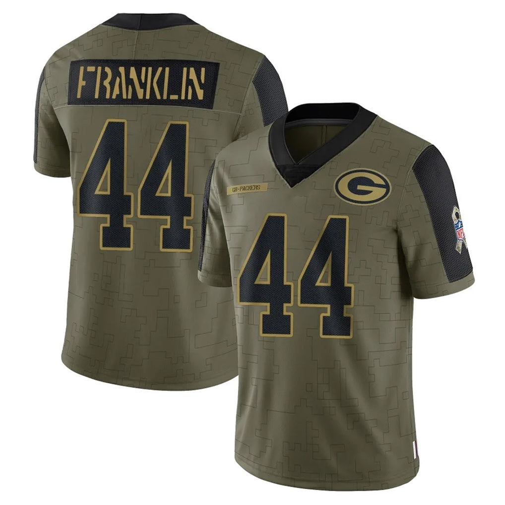 tocy GB.Packers #44 Zaire Franklin Player Olive Salute To Service Limited Game Stitched Jerseys