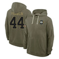 tocy GB.Packers #44 Zaire Franklin Player Olive Salute to Service Pullover Hoodies Limited Stitched Jerseys