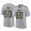 tocy GB.Packers #50 Zach Tom Player Gray Atmosphere Fashion Home Game Stitched Jerseys