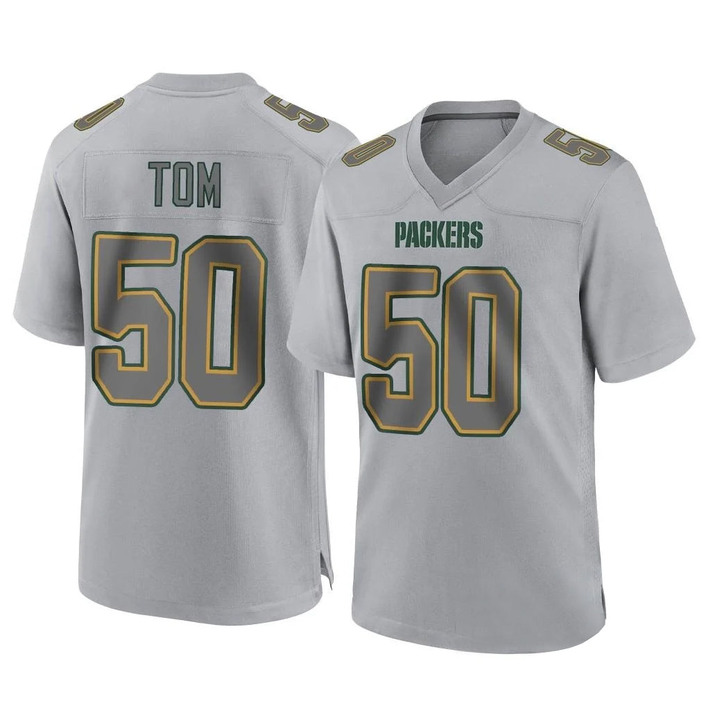 tocy GB.Packers #50 Zach Tom Player Gray Atmosphere Fashion Home Game Stitched Jerseys