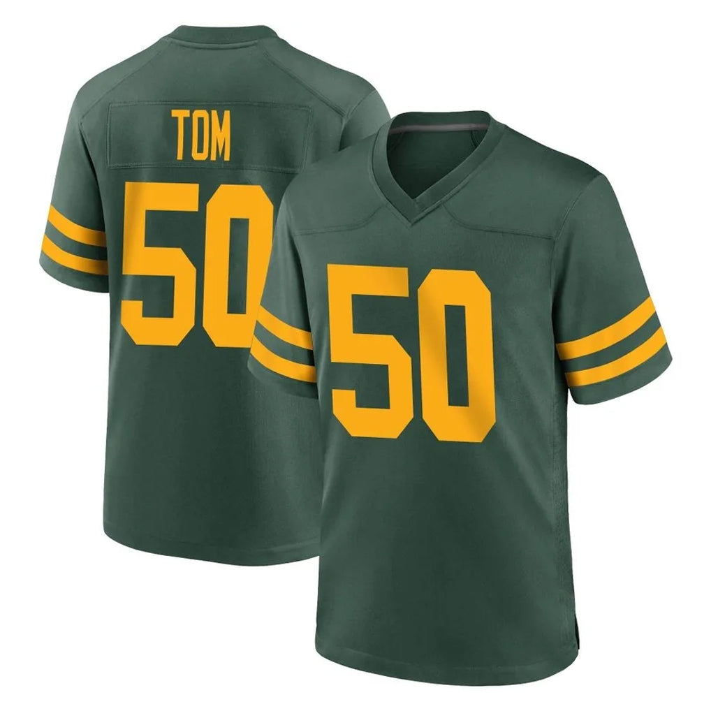 tocy GB.Packers #50 Zach Tom Player Green Alternate Home Game Stitched Jerseys