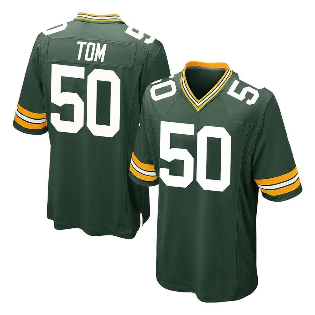 tocy GB.Packers #50 Zach Tom Player Green Home Game Stitched Jerseys