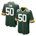 tocy GB.Packers #50 Zach Tom Player Green Home Game Stitched Jerseys