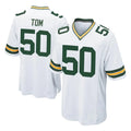 tocy GB.Packers #50 Zach Tom Player White Home Game Stitched Jerseys