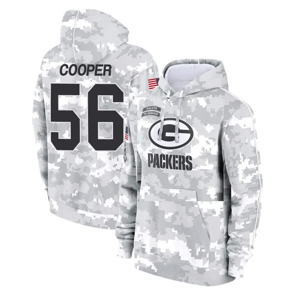 tocy GB.Packers #56 Edgerrin Cooper Player Arctic Camo Salute to Service Hoodies Limited Game Stitched Jerseys