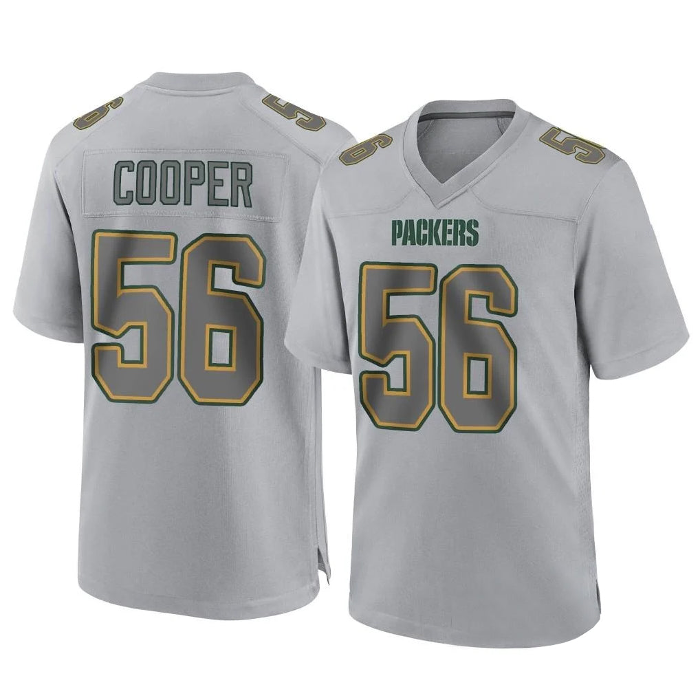 tocy GB.Packers #56 Edgerrin Cooper Player Gray Atmosphere Fashion Home Game Stitched Jerseys