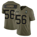 tocy GB.Packers #56 Edgerrin Cooper Player Olive 2025 Salute To Service Limited Home Game Stitched Jerseys