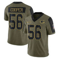tocy GB.Packers #56 Edgerrin Cooper Player Olive Salute To Service Limited Game Stitched Jerseys