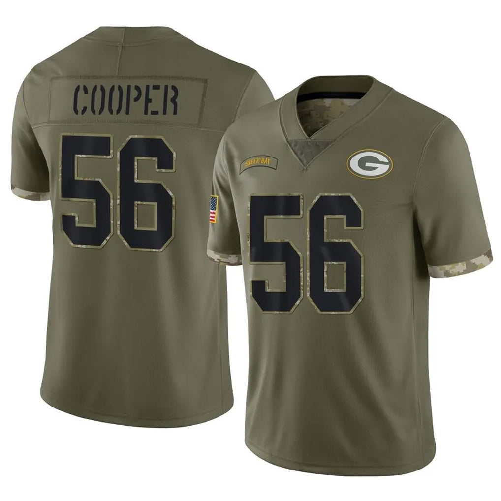 tocy GB.Packers #56 Edgerrin Cooper Player Olive Salute To Service Limited Stitched Jerseys