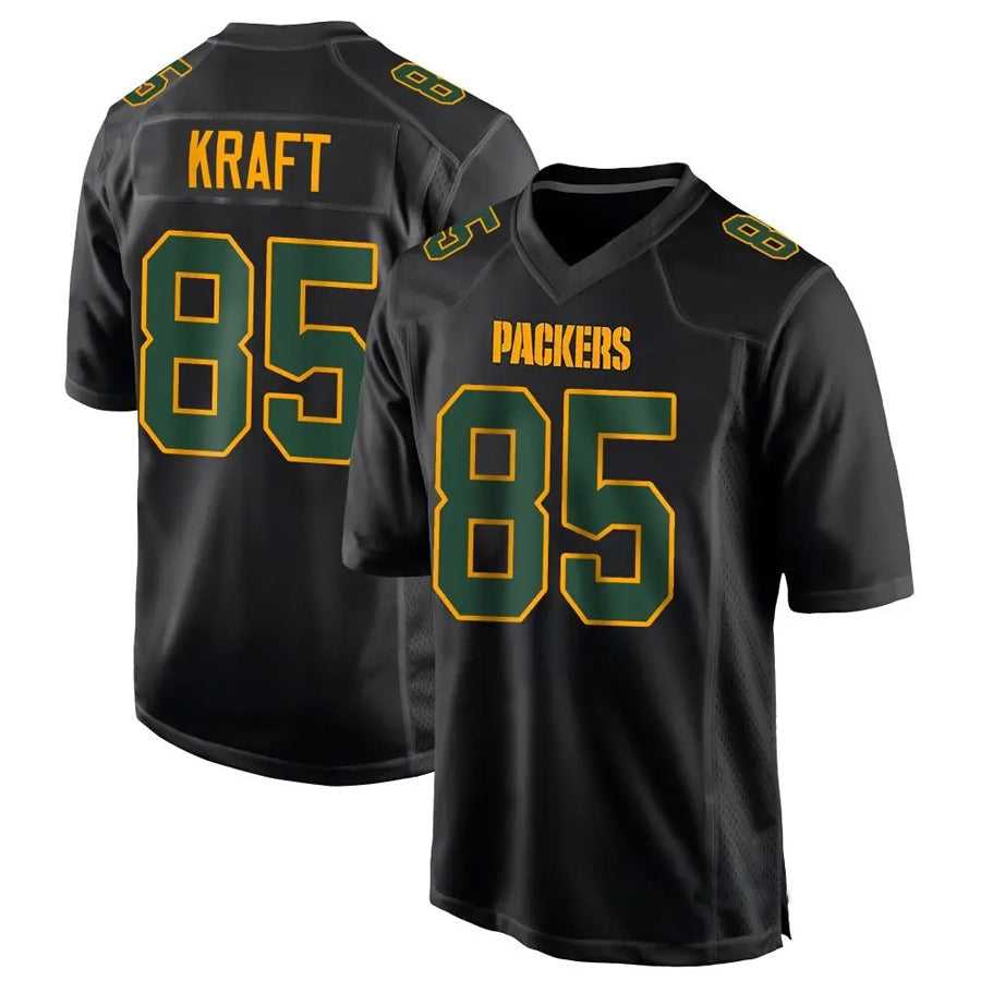 tocy GB.Packers #85 Tucker Kraft Player Black Fashion Game Stitched Jerseys