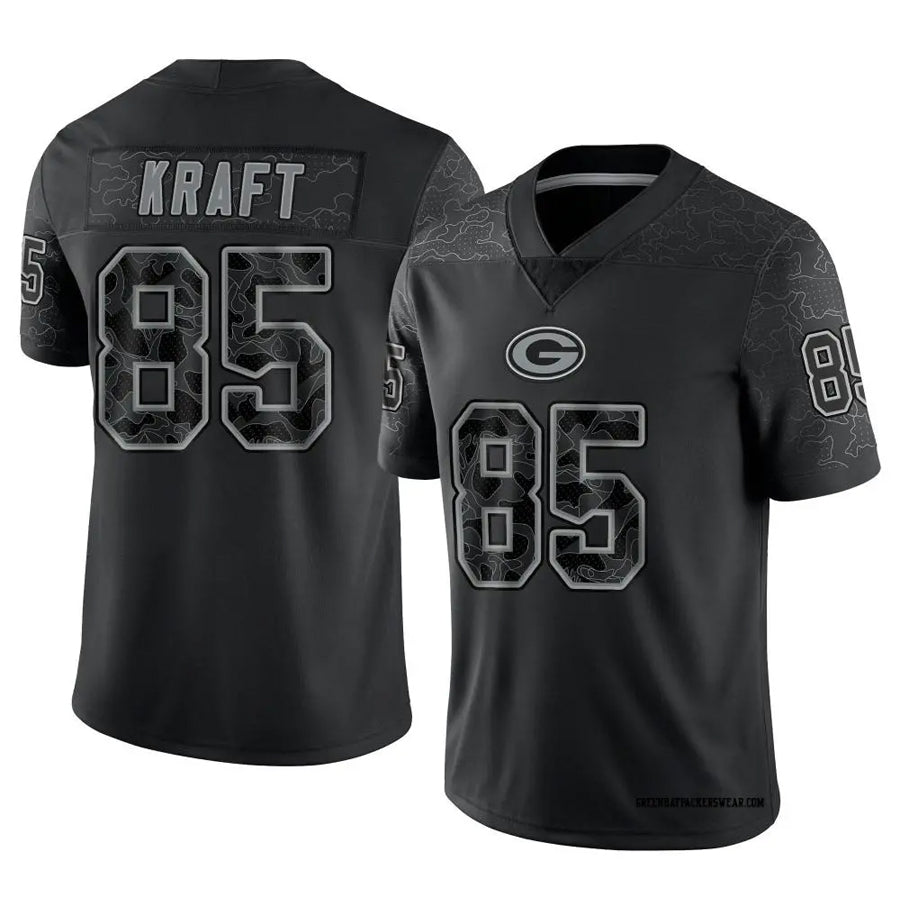 tocy GB.Packers #85 Tucker Kraft Player Black RFLCTV Limited Stitched Jerseys