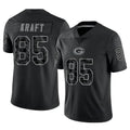 tocy GB.Packers #85 Tucker Kraft Player Black Reflective Limited Home Game Stitched Jerseys