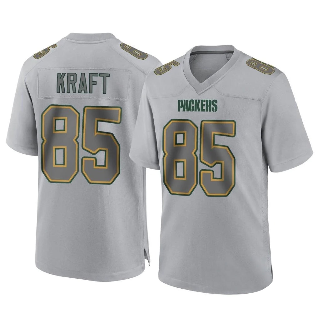 tocy GB.Packers #85 Tucker Kraft Player Gray Atmosphere Fashion Home Game Stitched Jerseys