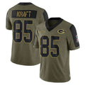 tocy GB.Packers #85 Tucker Kraft Player Olive Salute To Service Limited Game Stitched Jerseys
