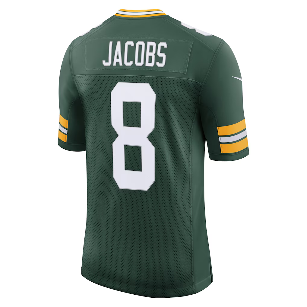 tocy GB.Packers #8 Josh Jacobs Green Vapor Untouchable Stitched Limited Jerseys