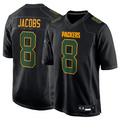 tocy GB.Packers #8 Josh Jacobs Player Black Fashion Game Stitched Jerseys